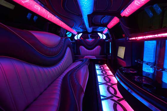 limo with disco floor