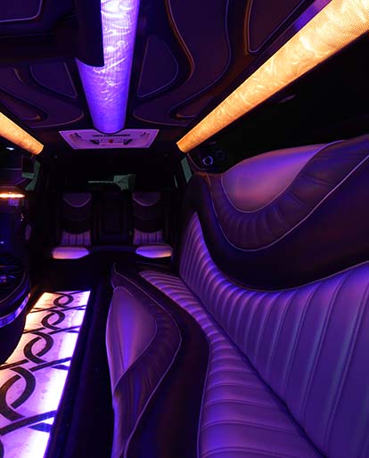 limo rental service with disco floor